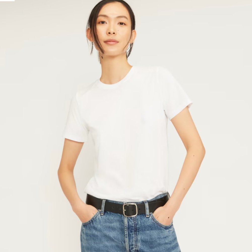 Everlane White The Organic Cotton Crew T Shirt Size Small